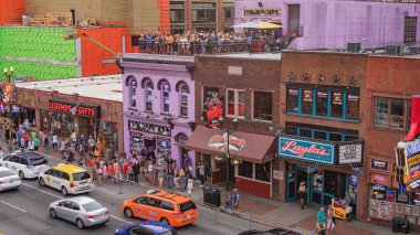 Nashville - Nashville, Tennessee canlı müzik barları ve Rooftop Barlar üzerinden görünümü - 15 Haziran 2019