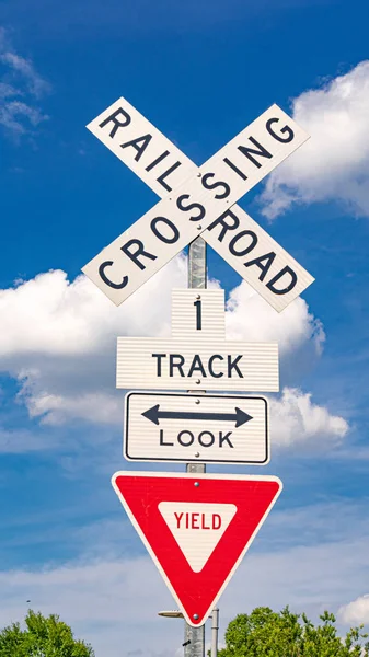 stock image Railroad Crossing Sign - NASHVILLE, USA - JUNE 15, 2019