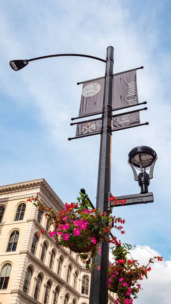 Lanterna Decoração Rua Louis Louis Missouri Junho 2019 — Fotografia de Stock