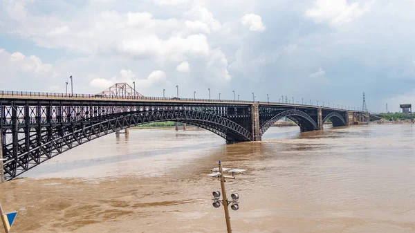 Flood Mississippi River Saint Louis Louis Missouri Junho 2019 — Fotografia de Stock
