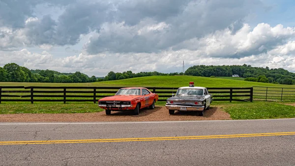 Coche Policía Clásico Antiguo Leipers Fork Tennessee Leipers Fork Tennessee —  Fotos de Stock