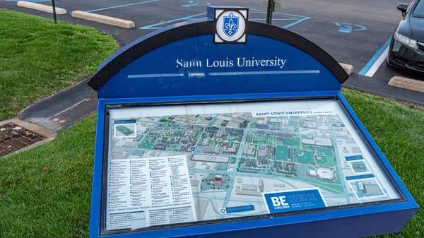 Карта Кампуса Сент Луисского Университета Louis Missouri Июнь 2019 — стоковое фото