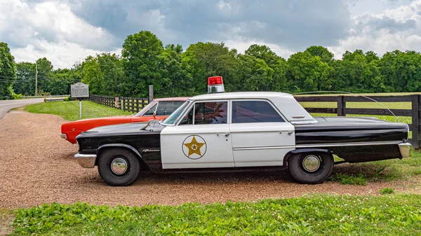 Tennessee Deki Leipers Fork Eski Klasik Polis Arabası Leipers Fork — Stok fotoğraf