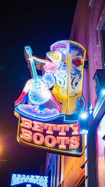 Betty Boots Nashville Broadway Nashville Tennessee Juni 2019 — Stockfoto