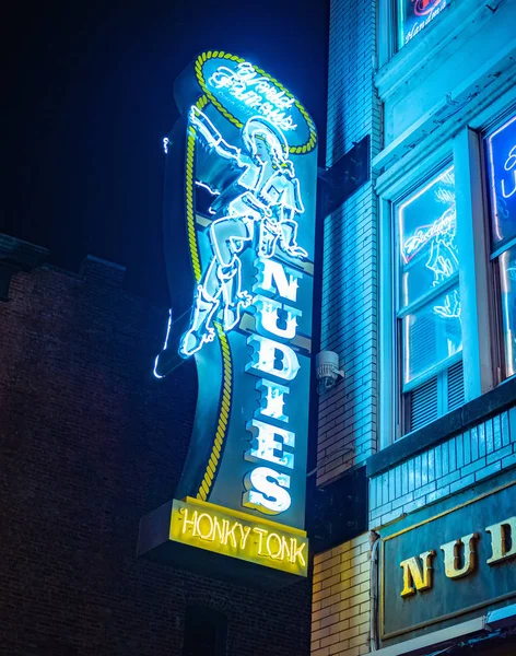 Nudies Бар Віллі Бродвей Нешвілл Штат Теннессі Червня 2019 — стокове фото