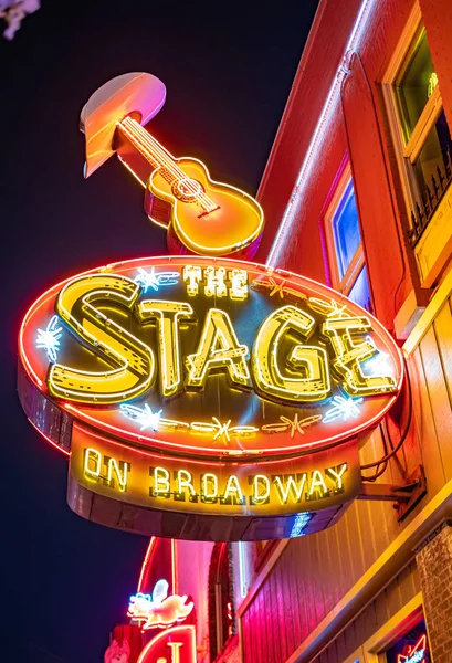 Escenario Broadway Nashville Nashville Tennessee Junio 2019 — Foto de Stock