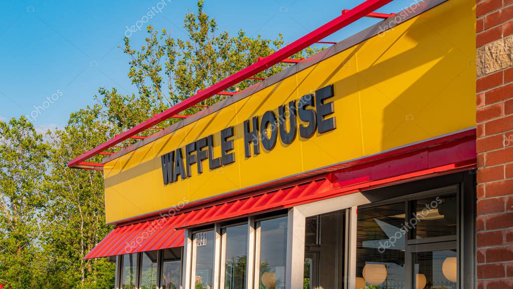 Waffle House Fast food diner in Ohio - CINCINNATI, OHIO - JUNE 13, 2019