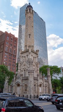 Chicago'daki ünlü su kulesi - Chicago, Abd - 11 Haziran 2019