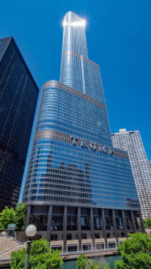 Şikago Nehri 'nin mimarisi - ŞİKAŞ, ABD - 11 Haziran 2019