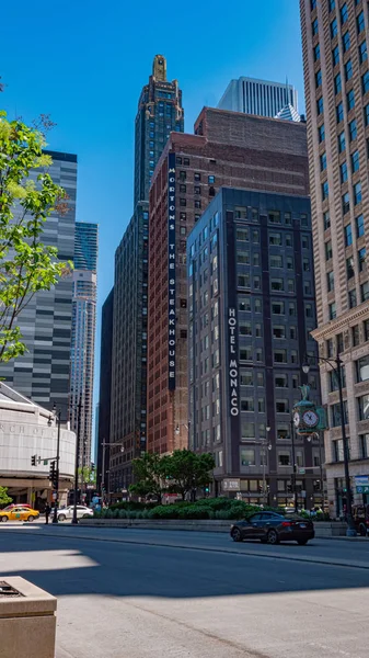 The High rise buildings of Chicago downtown - CHICAGO, EUA - JUNHO 11, 2019 — Fotografia de Stock