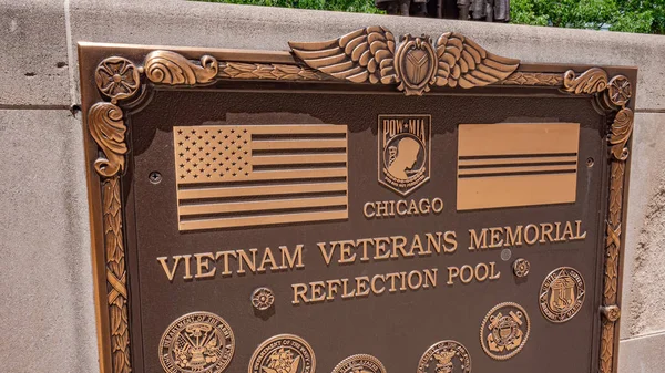 Vietnam Veterans Memorial in Chicago - CHICAGO, USA - JUNE 11, 2019 — Stock Photo, Image
