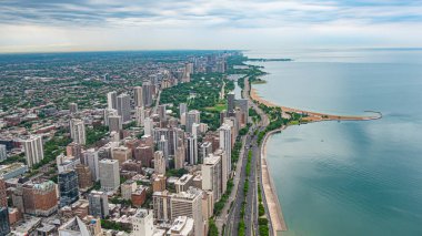 Chicago ve Michigan Gölü yukarıdan - Chicago, Abd - 11 Haziran 2019