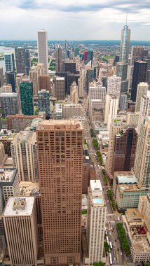 Chicago gökdelenleri - şehir üzerinde gökdelenler - Chicago, ABD - 11 Haziran 2019