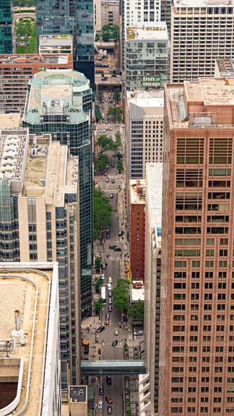 Вид з повітря по вулицях міста Чикаго-Чикаго, США-11 червня 2019 — стокове фото