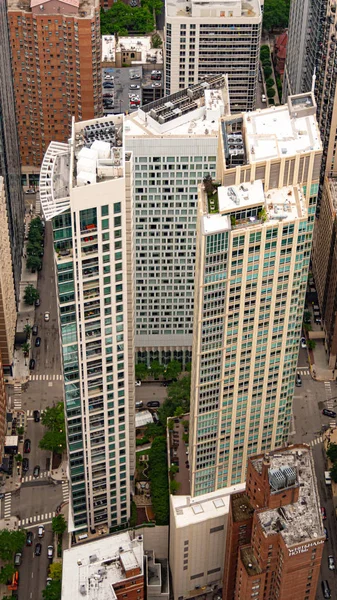 Високе зростання будівель Чикаго з вище-Чикаго, США-11 червня 2019 — стокове фото