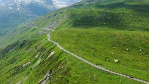 Volo Sopra Paesaggio Svizzero Svizzera Dall Alto — Video Stock