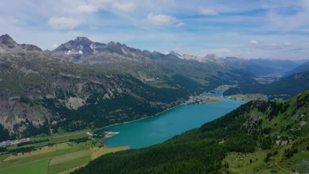 Ciudad Silvaplana San Moritz Suiza — Vídeo de stock