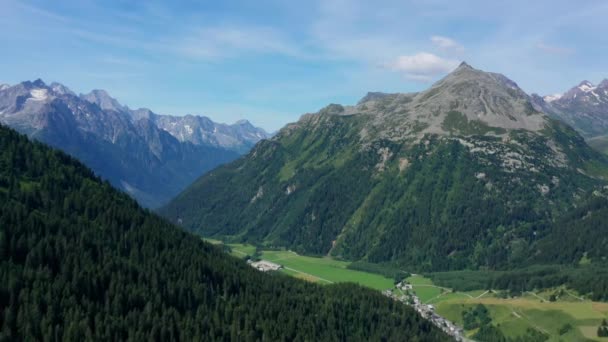 Flug Über Die Schweizer Landschaft Schweiz Von Oben — Stockvideo