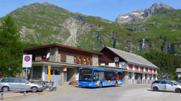 Transporte Pablic Maloja Engadin Suíça Alps Suíça Suíça Julho 2019 — Vídeo de Stock