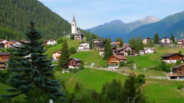 Typisk Schweiziska Alperna Pittoreska Schweiz — Stockvideo