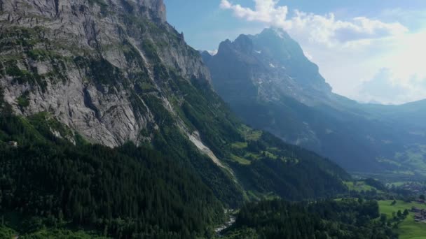 Vista Aérea Sobre Alpes Suíços Bela Suíça Cima — Vídeo de Stock