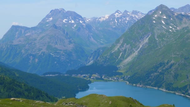 Typical Picturesque Landscape Swiss Alps Switzerland — Stock Video