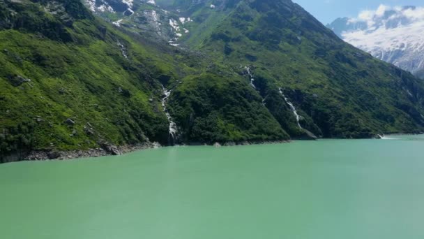 Voo Sobre Paisagem Suíça Suíça Cima — Vídeo de Stock