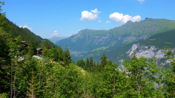 Obrovské Hory Švýcarských Alp Velká Příroda Švýcarska — Stock video