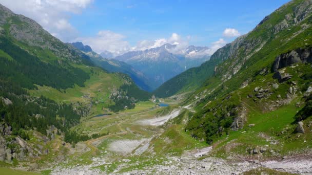 Increíble Valle Los Alpes Suizos Hermosa Suiza — Vídeos de Stock