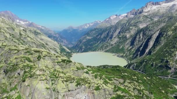 Vuelo Sobre Paisaje Suizo Suiza Desde Arriba — Vídeo de stock