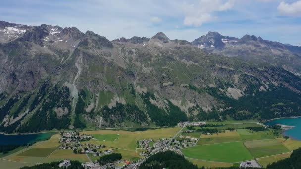 Volo Sopra Paesaggio Svizzero Svizzera Dall Alto — Video Stock