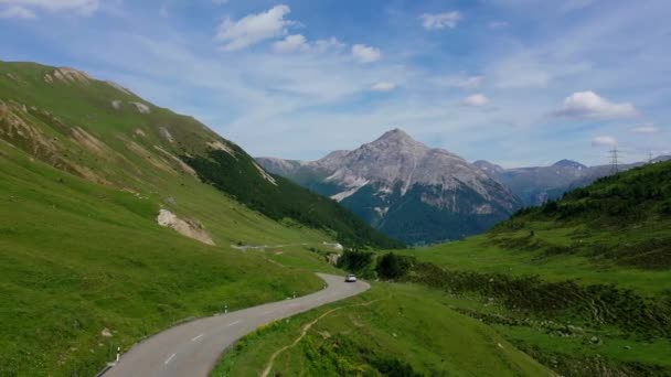 Vlucht Het Zwitserse Landschap Zwitserland Van Bovenaf — Stockvideo