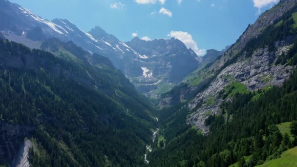 Prachtige Natuur Van Zwitserland Zwitserse Alpen Van Boven — Stockvideo