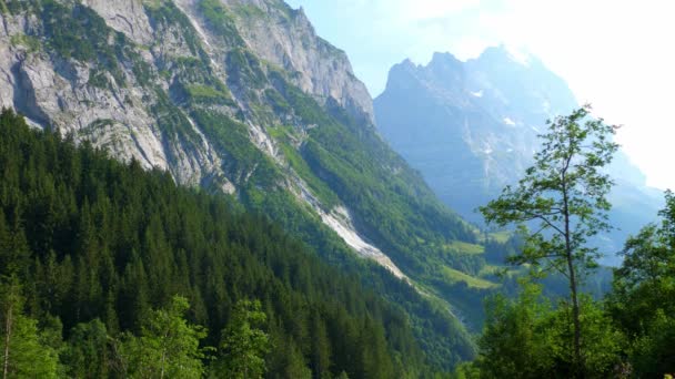 Gyönyörű Hegyek Svájci Alpokban Csodálatos Svájc — Stock videók