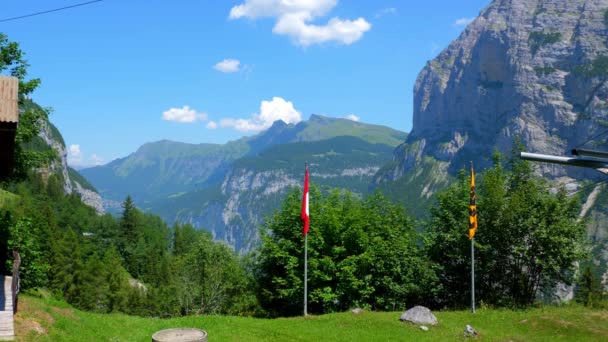 Panorama Pittoresco Sulle Alpi Svizzere Alpi Svizzera Svizzera Luglio 2019 — Video Stock