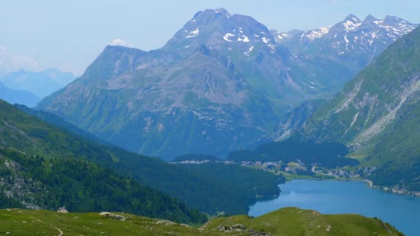 Мбаппе Швейцарских Альпах Замечательная Швейцария — стоковое видео