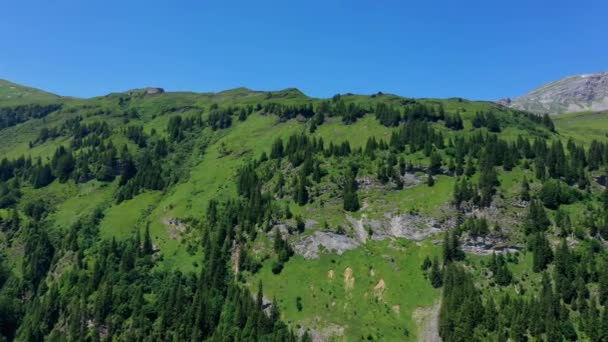 Sviçre Alpleri Üzerindeki Hava Manzarası Yukarıdan Güzel Sviçre — Stok video