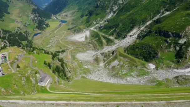 从上面飞越瑞士风景 — 图库视频影像