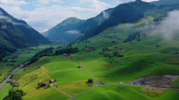 Natura Meravigliosa Della Svizzera Alpi Svizzere Dall Alto — Video Stock