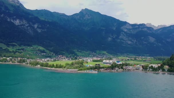 Υπέροχη Φύση Της Ελβετίας Ελβετικές Άλπεις Από Ψηλά — Αρχείο Βίντεο