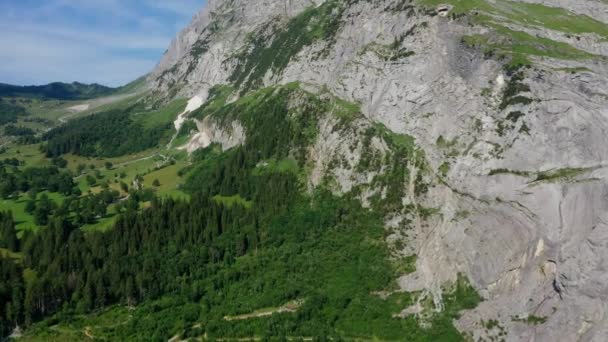 Geleira Grindelwald Nos Alpes Suíços Suíça Cima — Vídeo de Stock