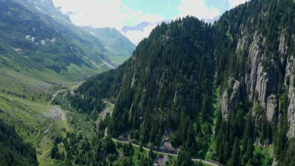 Flight Swiss Landscape Switzerland — Stock Video