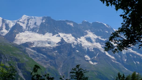 Belas Montanhas Nos Alpes Suíços Maravilhosa Suíça — Vídeo de Stock