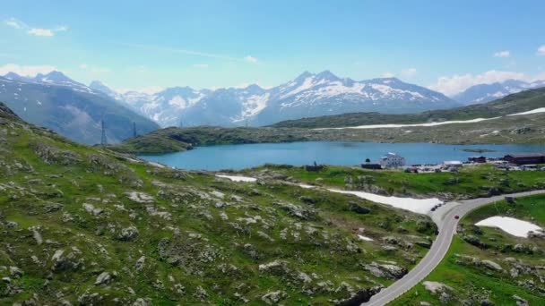 Schweiz Alperna Flyg Över Det Schweiziska Landskapet — Stockvideo