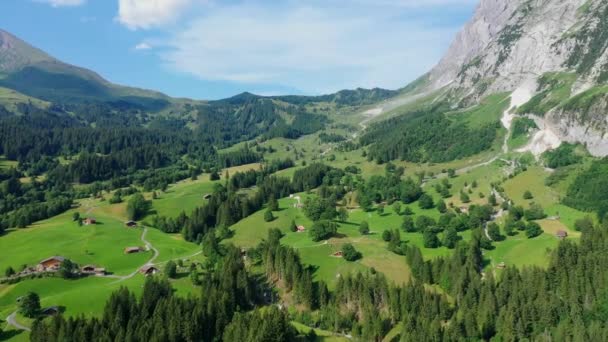 Naturaleza Admirable Suiza Los Alpes Suizos Arriba — Vídeo de stock