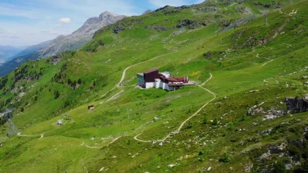 Flug Über Die Schweizer Landschaft Schweiz Von Oben — Stockvideo