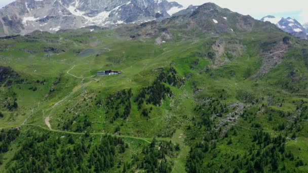 Flyg Över Det Schweiziska Landskapet Schweiz Ovanifrån — Stockvideo