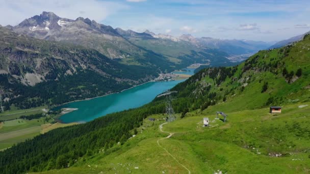 Letecký Výhled Švýcarské Alpy Krásné Švýcarsko Shora — Stock video