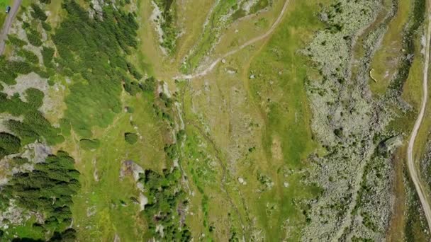 Nádherná Příroda Švýcarska Švýcarské Alpy Shora — Stock video
