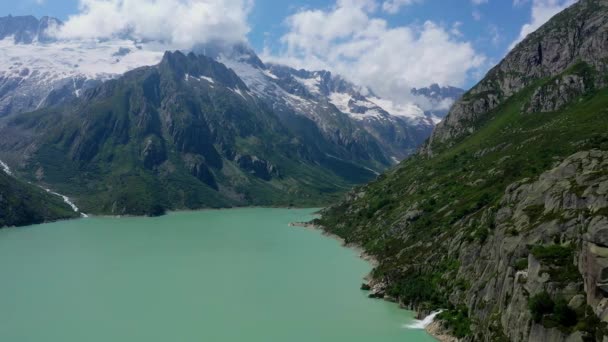 Nádherná Příroda Švýcarska Švýcarské Alpy Shora — Stock video